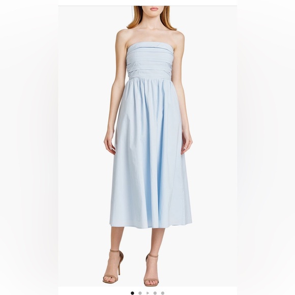 Light Blue Midi Dress - Picture 1 of 4